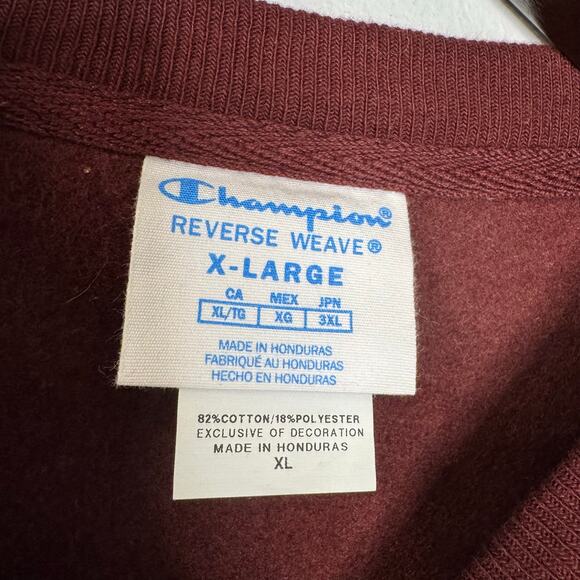 Harvard University Crimson Champion Reverse Weave Sweetheart Red Maroon XL - Picture 4 of 10